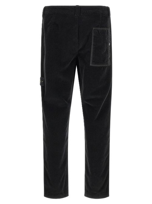 Pantaloni a coste neri Stone Island | L2S15 3100059 S0212V0029 BLACK